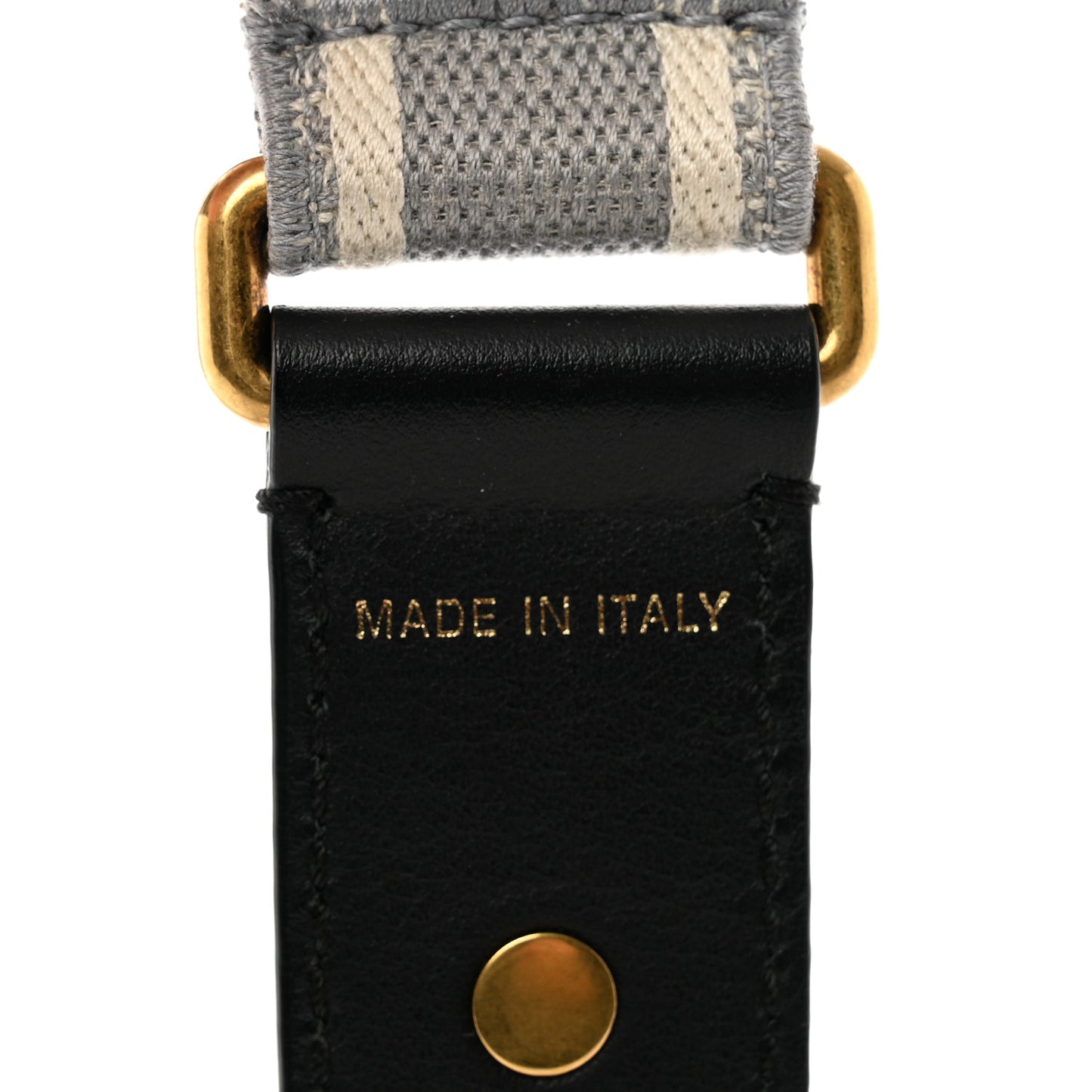 Canvas Embroidered Adjustable Shoulder Strap Grey