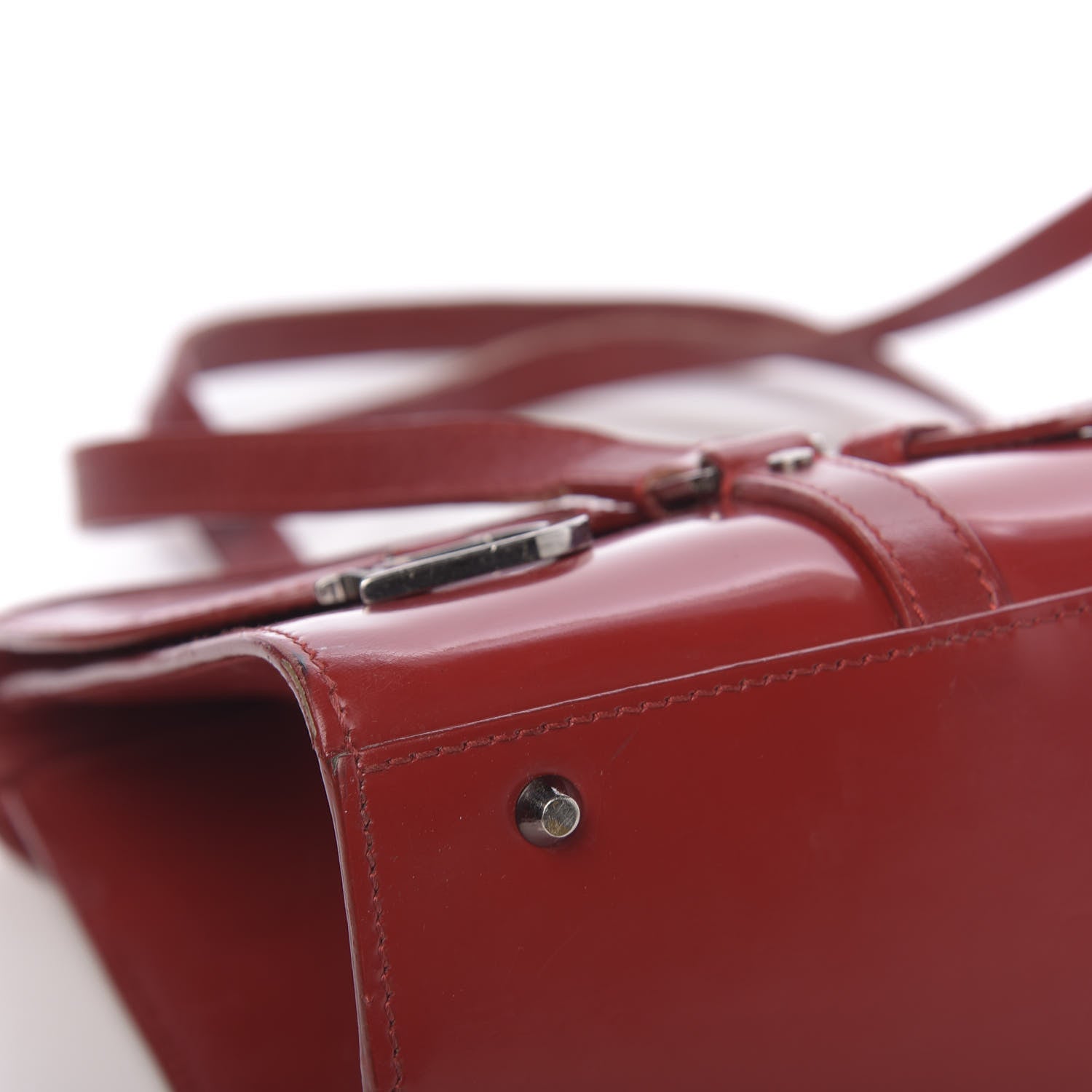 Christian Dior Glazed Calfskin Saddle Shopper Red 11 of 18