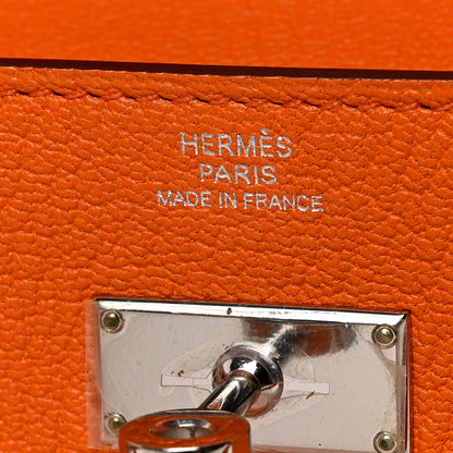 Hermes Chevre Mysore Kelly Longue Wallet Orange 6 of 10