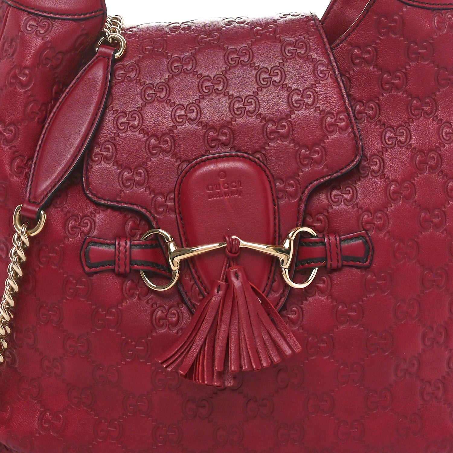 Gucci Soft Guccissima Medium Emily Hobo Classic Ruby 8 of 10