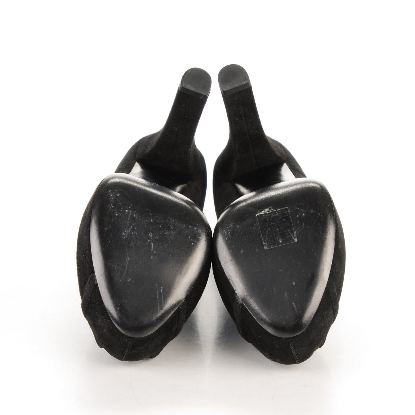 Suede Monogram Kimono Open Toe Pumps 38 Black