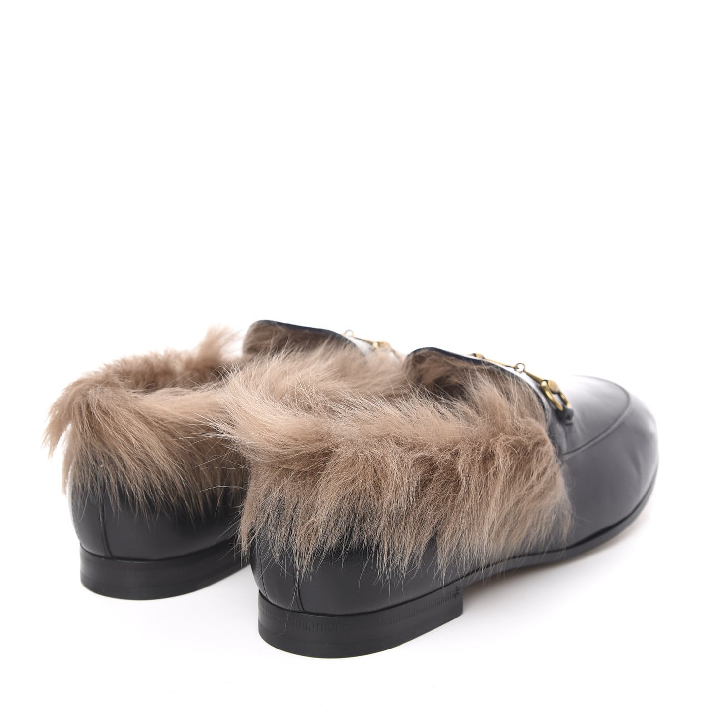 Malaga Kid Fur Womens Jordaan Loafers 41 Black Natural