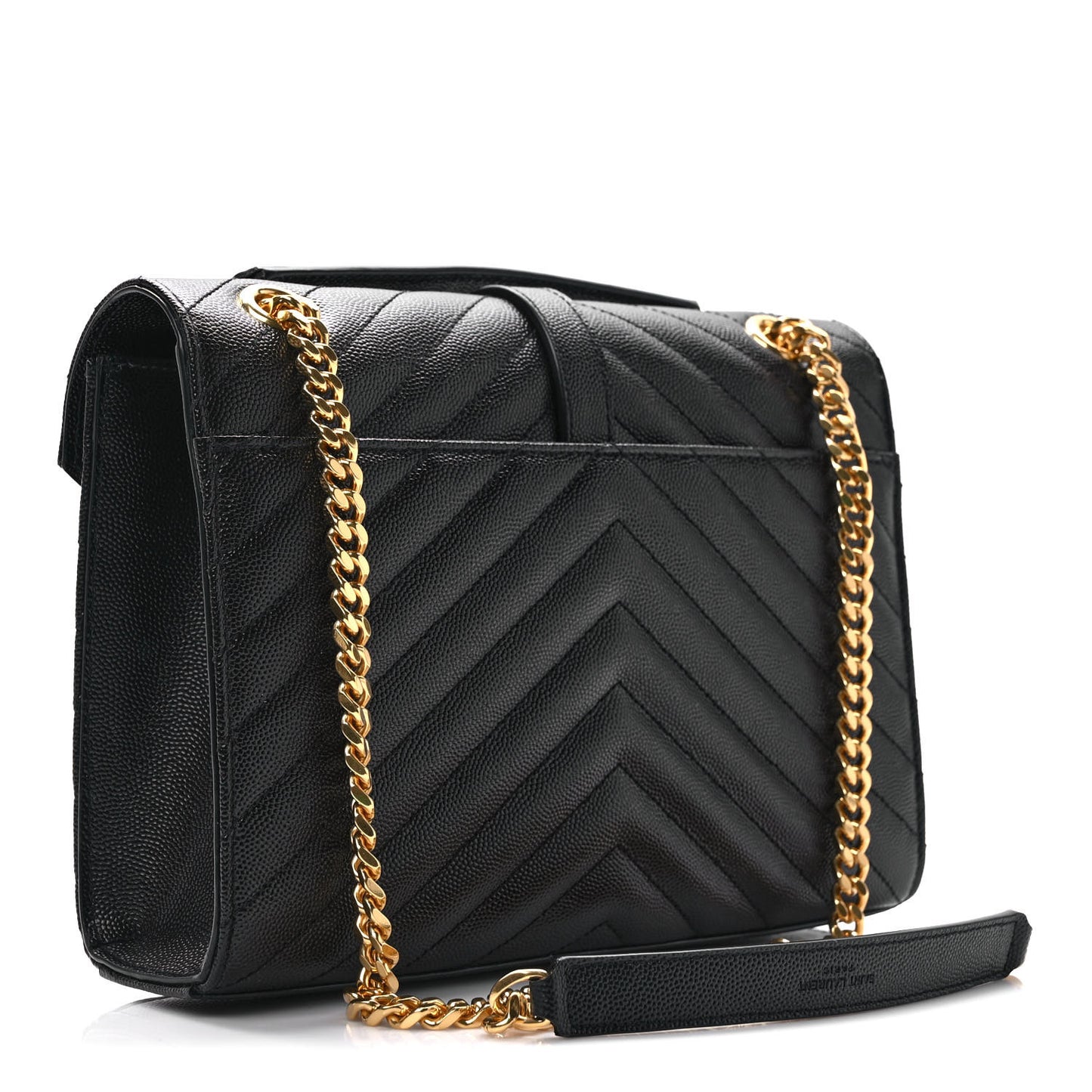 Grain De Poudre Matelasse Chevron Medium Monogram Satchel Black