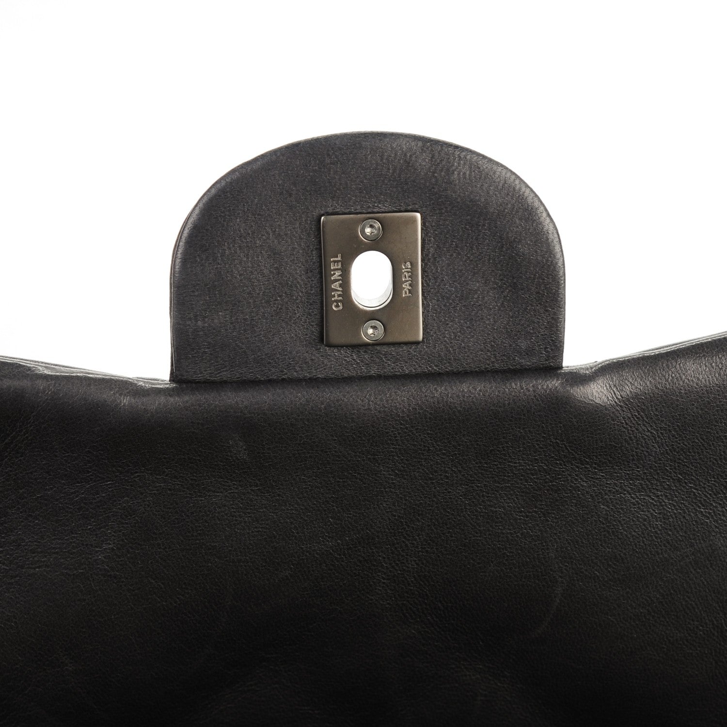 Chanel Lambskin Quilted Jumbo Single Flap Grey 8 of 8