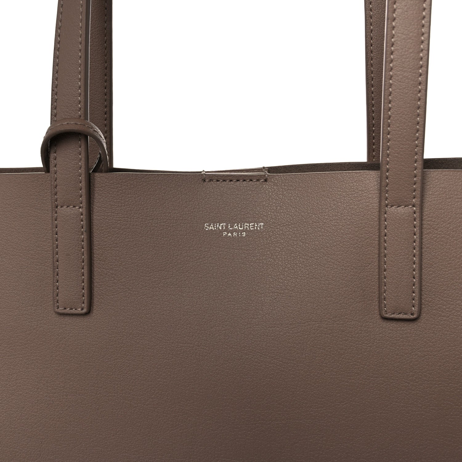 Saint Laurent Calfskin Large Shopping Tote Dark Beige 6 of 9