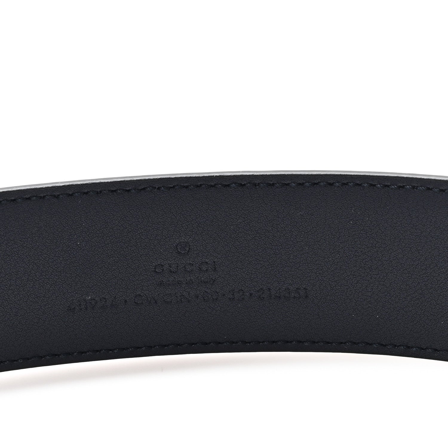 Gucci Guccissima Signature Interlocking G 40mm Belt 80 32 Blue 3 of 5