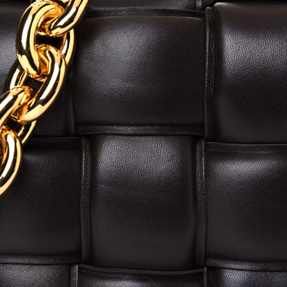 Bottega Veneta Lambskin Maxi Intreccio Padded Chain Cassette Crossbody Bag Black 11 of 12