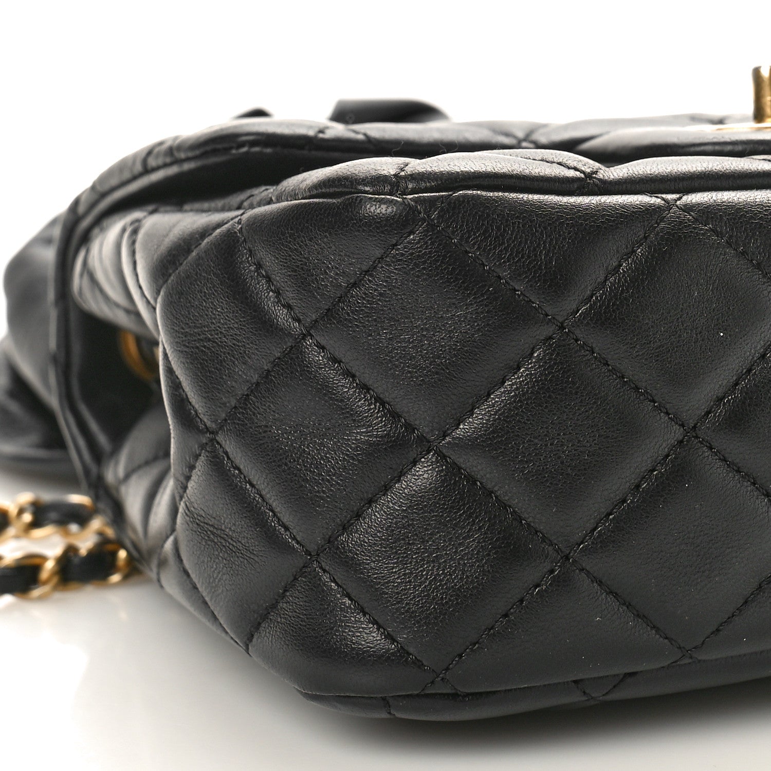 Chanel Lambskin Quilted Mini Romance Square Flap Black 9 of 10