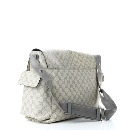 Gucci GG Plus Monogram Messenger Diaper Bag Ecru Grigio 3 of 9