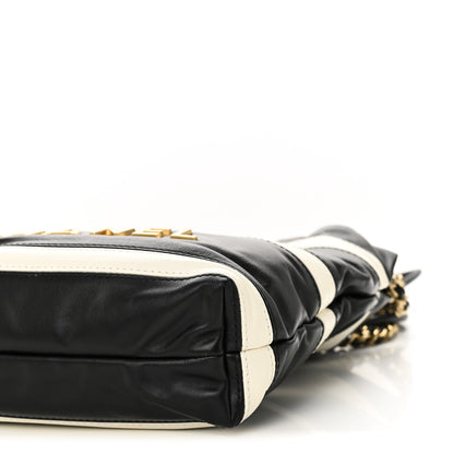 Chanel Shiny Calfskin Striped Mini Chanel 22 Black White 10 of 10