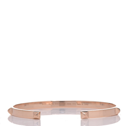 Hermes 18K Rose Gold Mini Clous Bracelet 3 of 5
