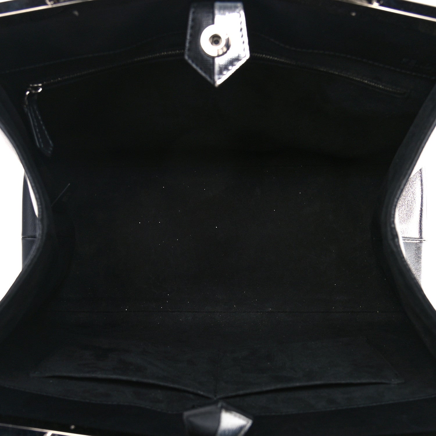 Fendi Vitello Elite Bi Color 3Jours Tote Argento Black 4 of 14