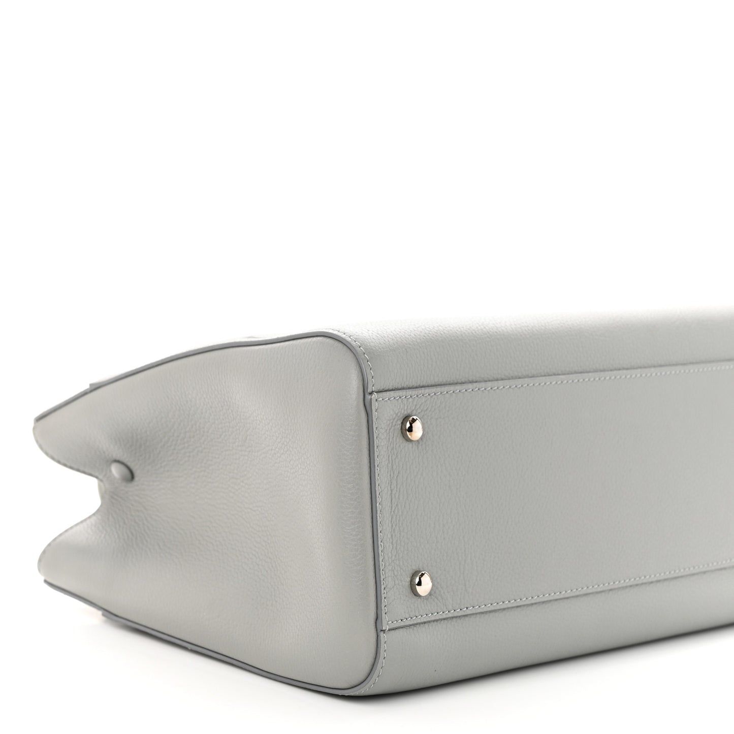 Grained Calfskin Small Neo Executive Shopper Tote Grey