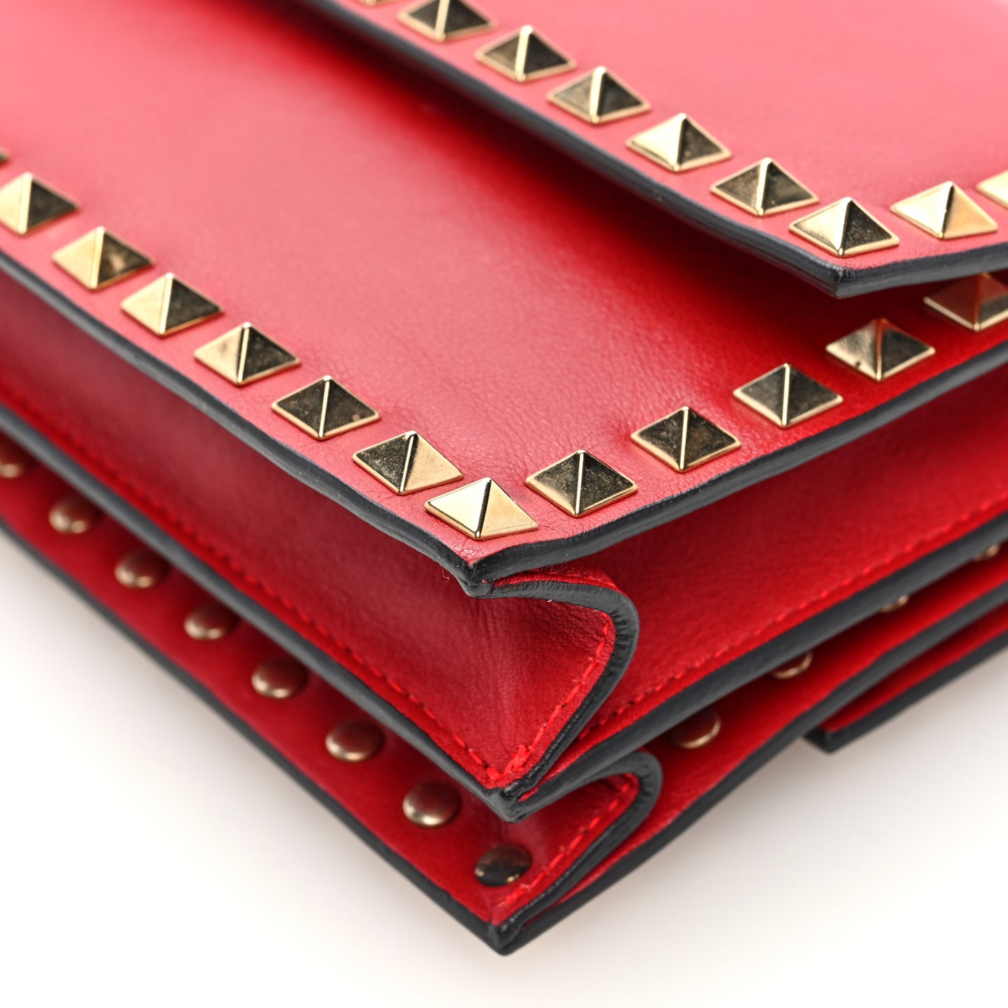 Vitello Rockstud Mini Flap Bag Rosso Valentino