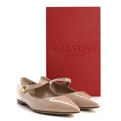 Valentino Garavani Patent Tiptoe Ballerina Flats 37 Rose Cannelle 9 of 9