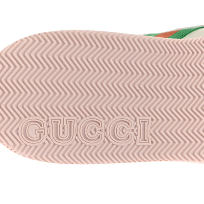 Gucci Calfskin Web Mens Lace Up Loafer Sneakers 7 Great White 6 of 9