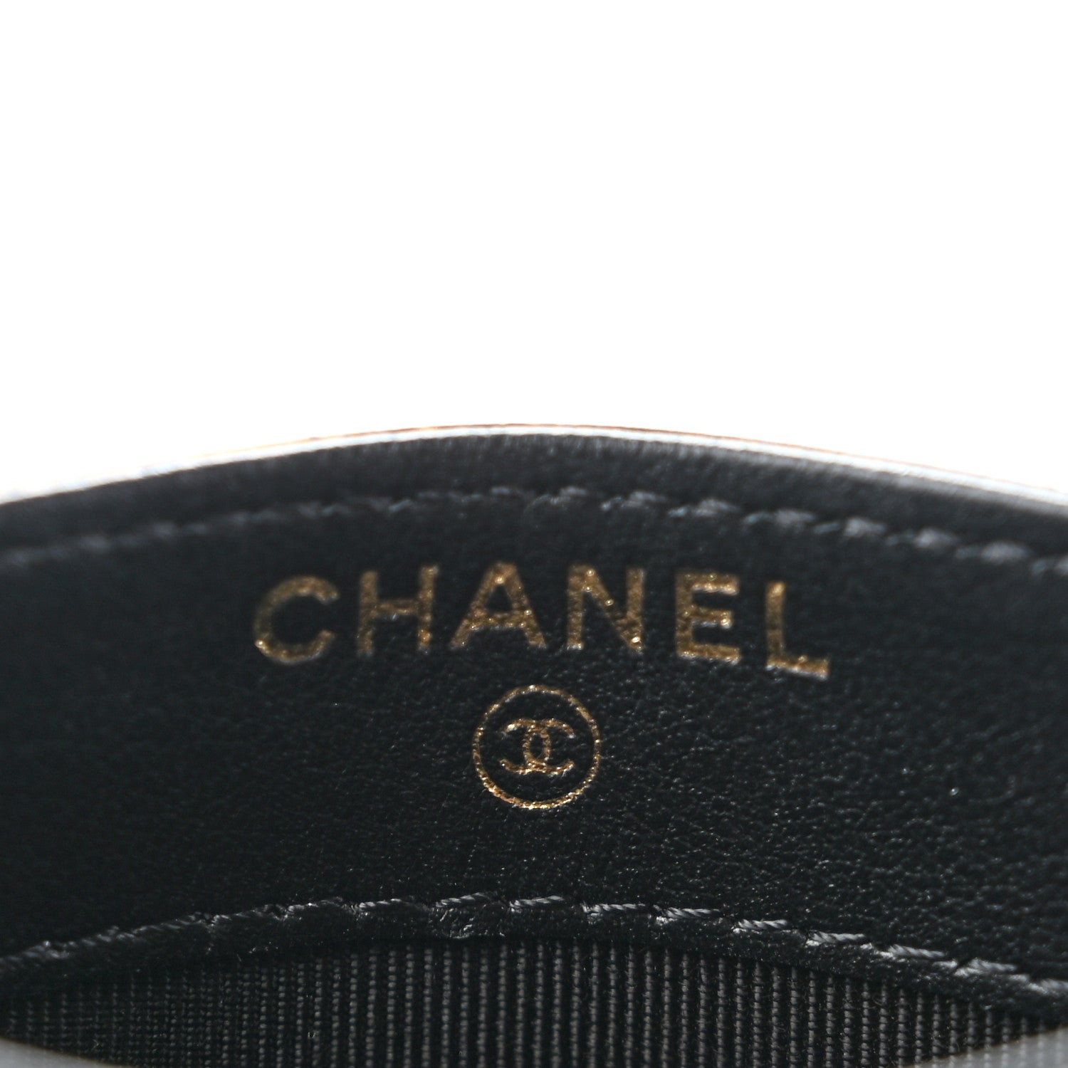 Chanel Calfskin Crocodile Embossed Graffiti 2.55 Cocodile Reissue Card Holder Black Gold 6 of 9