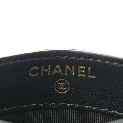 Chanel Calfskin Crocodile Embossed Graffiti 2.55 Cocodile Reissue Card Holder Black Gold 6 of 9