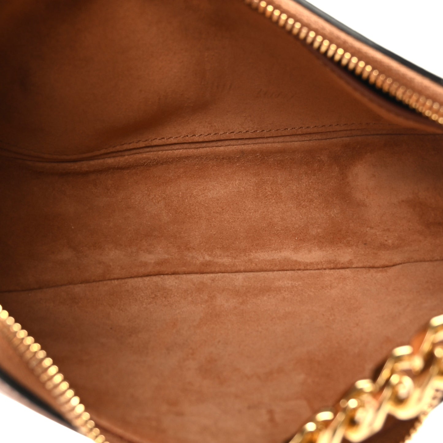 Smooth Calfskin Medium Chain Strap Ava Shoulder Bag Tan