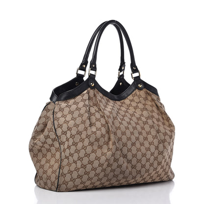 Gucci Monogram Large Sukey Tote Beige Ebony Black 3 of 12