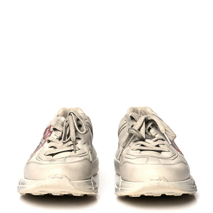 Gucci Calfskin Mouth Print Mens Rhyton Sneakers 11 Ivory 2 of 9