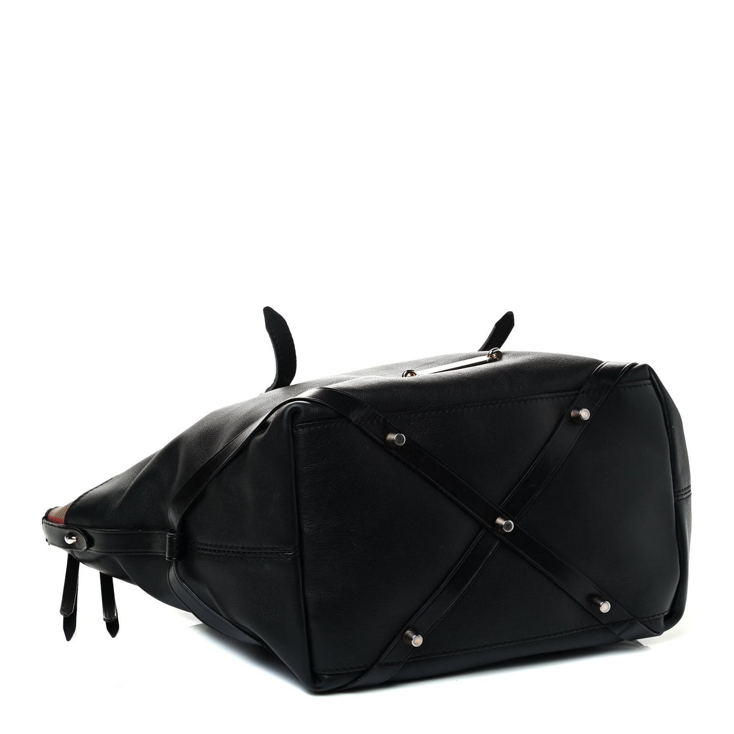 Calfskin House Check Small Salisbury Tote Black