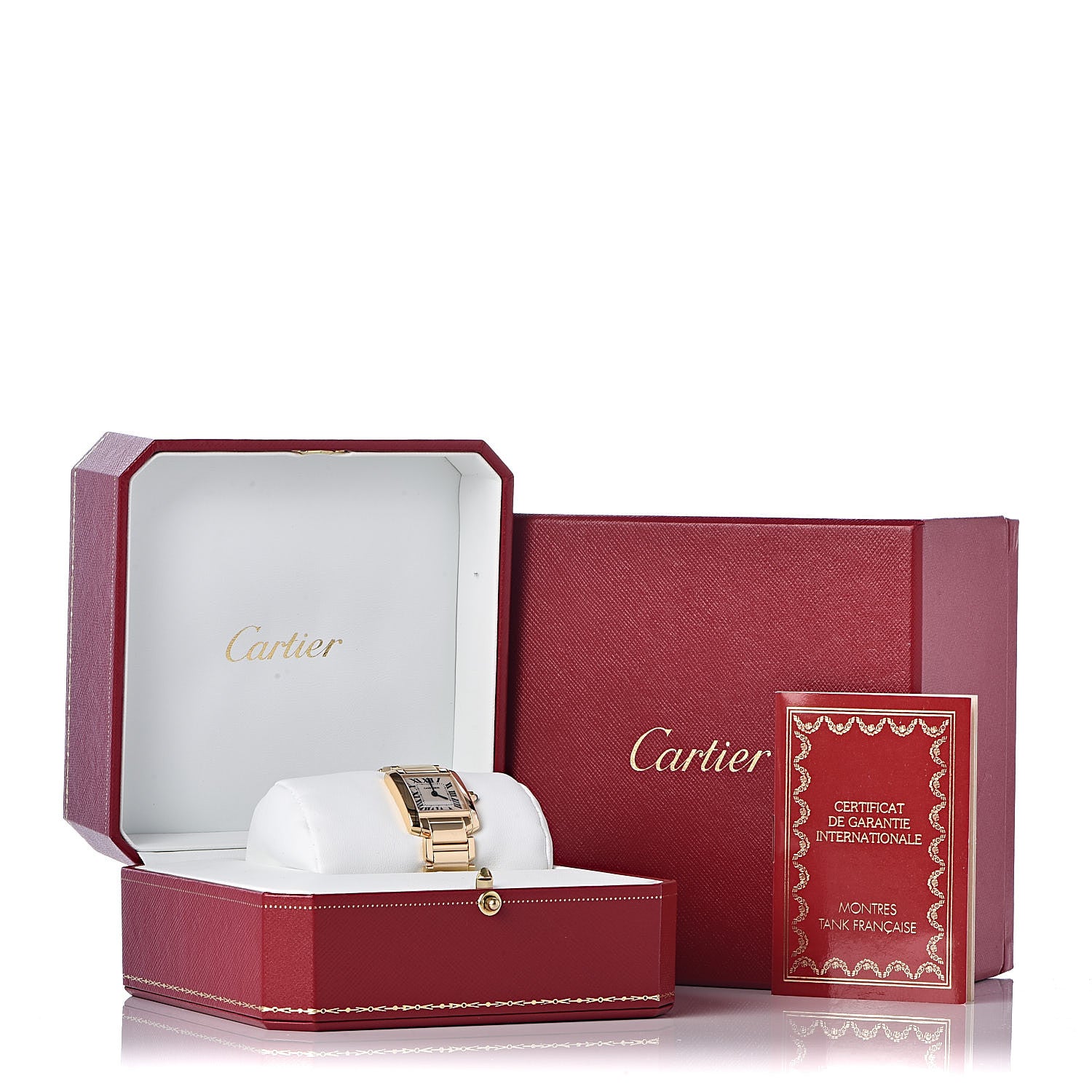 Cartier 18K Yellow Gold 20mm Tank Francaise Quartz Watch 7 of 7