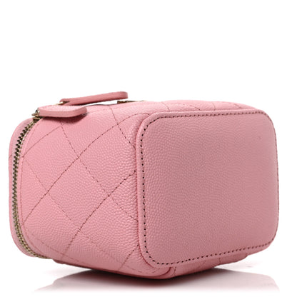 Chanel Caviar Quilted Mini Vanity Case With Chain Light Pink 4 of 9