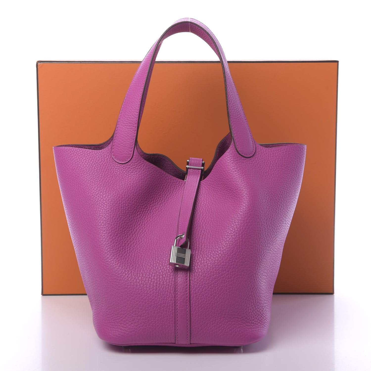Hermes Taurillon Clemence Picotin Lock 22 MM Magnolia 11 of 11