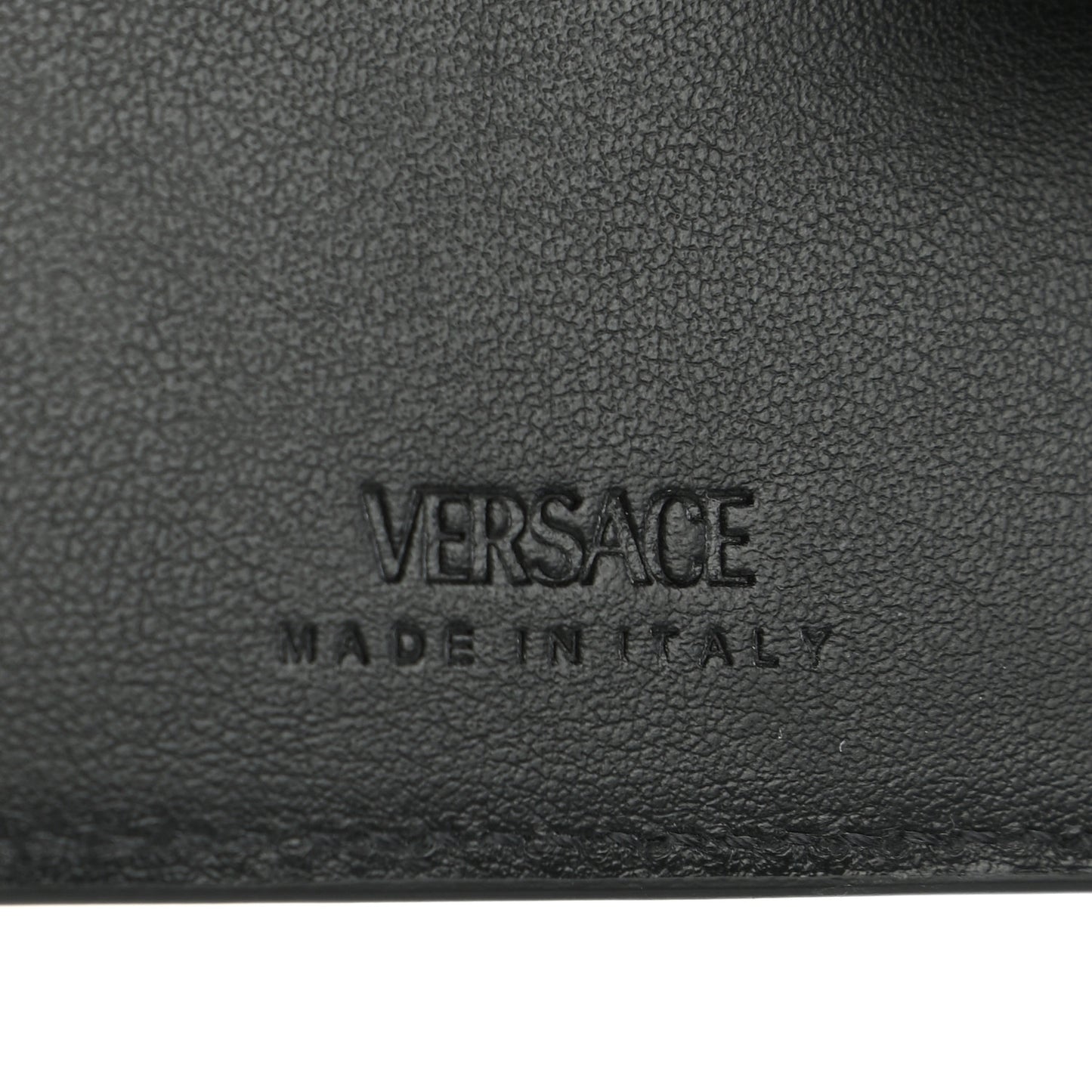 Vitello Medusa Bi-Fold Wallet Black