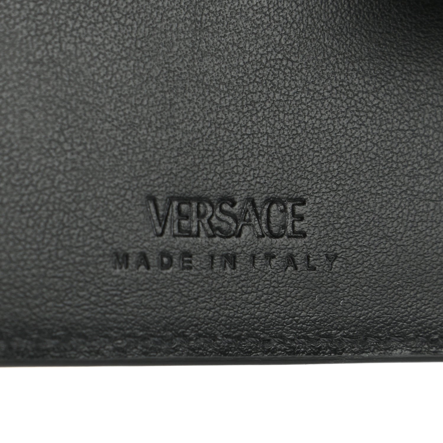 Versace Vitello Medusa Bi-Fold Wallet Black 6 of 6