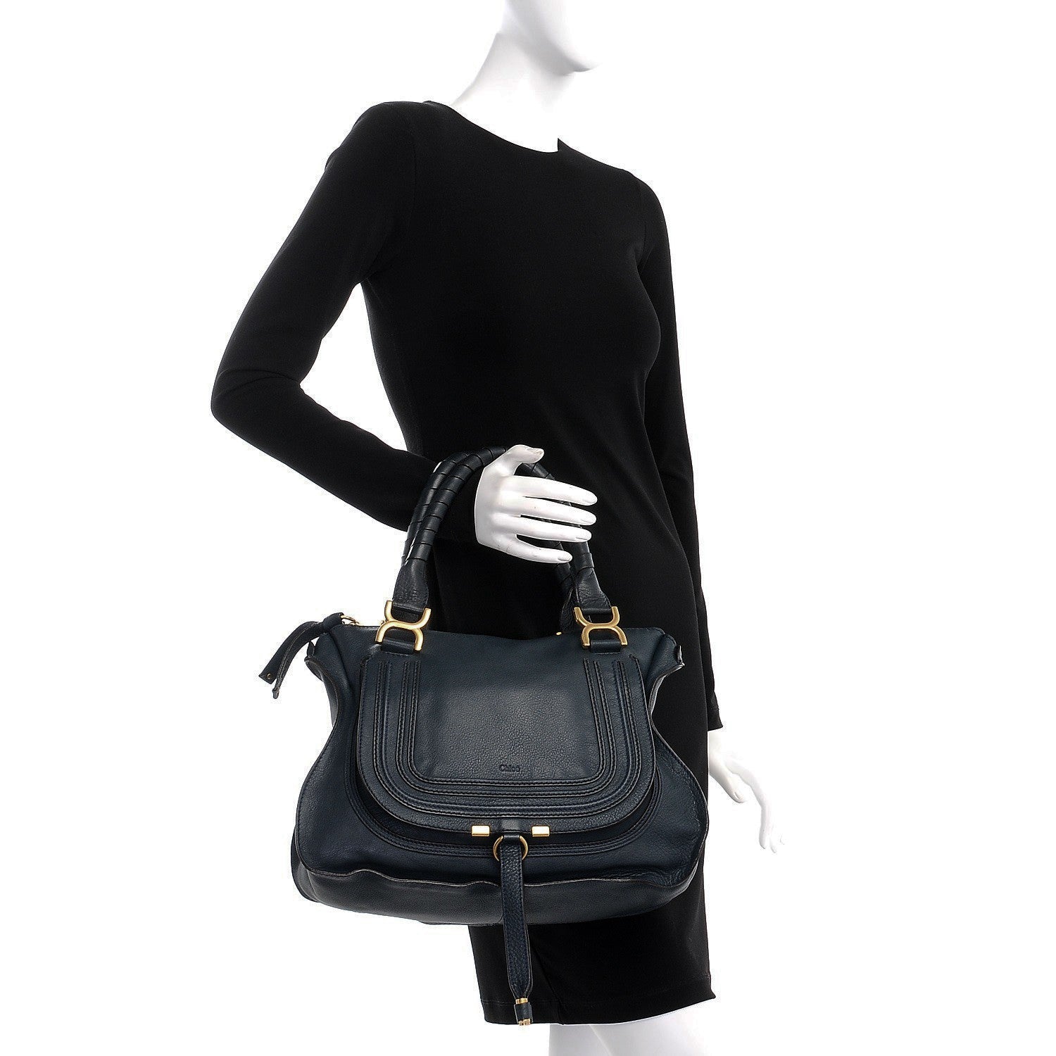 Chloe Calfskin Medium Marcie Satchel Teal 2 of 9