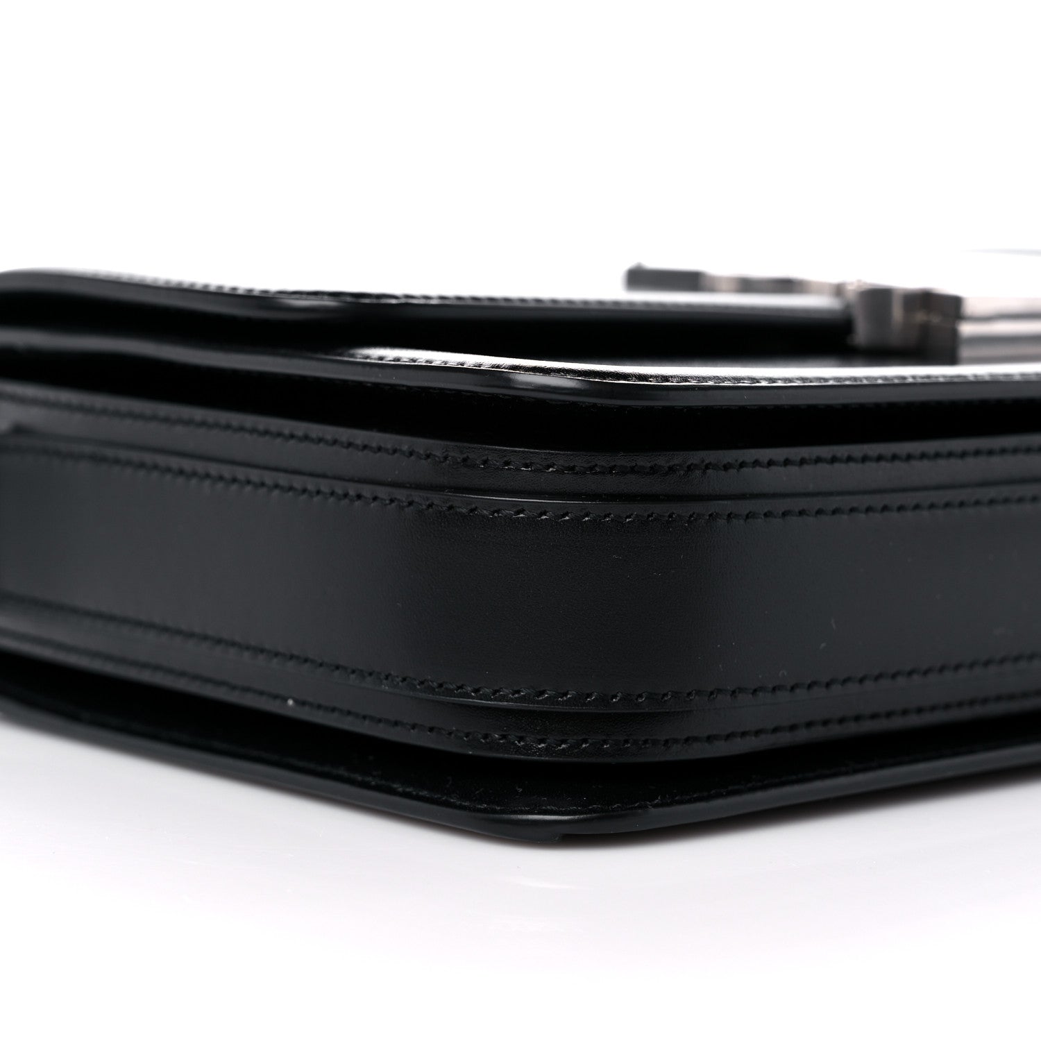 Saint Laurent Box Calfskin Monogram Medium Solferino Satchel Black 7 of 9