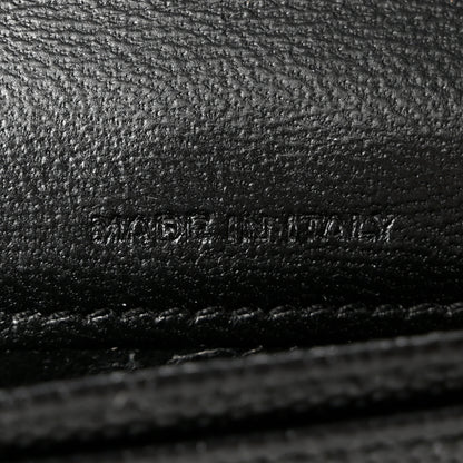 Saint Laurent Grain De Poudre Matelasse Chevron Monogram Flap Card Case Black Black 6 of 11