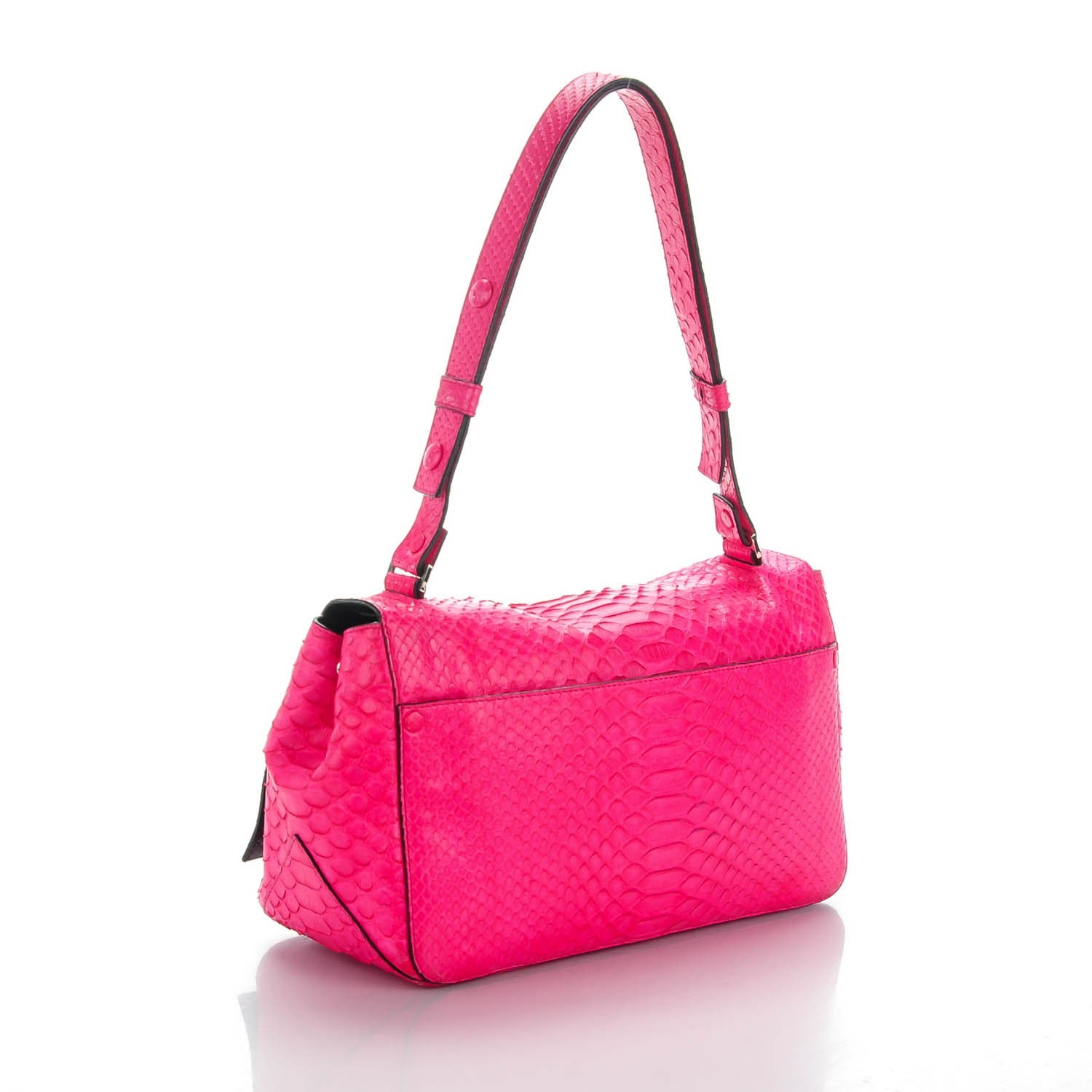 Proenza Schouler Python PS Courier Bag Hot Pink 3 of 8