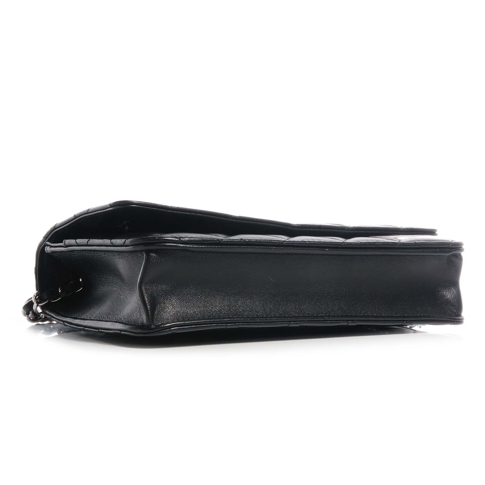 Chanel Lambskin Quilted Wallet on Chain WOC Black 4 of 9
