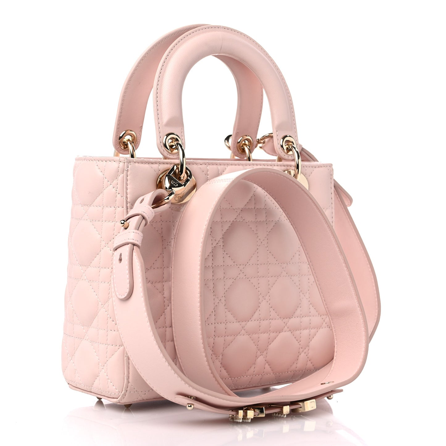 Lambskin Cannage Small My ABCDior Lady Dior Light Pink