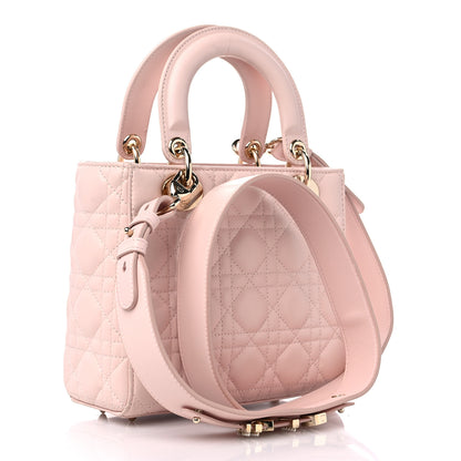 Christian Dior Lambskin Cannage Small My ABCDior Lady Dior Light Pink 3 of 10