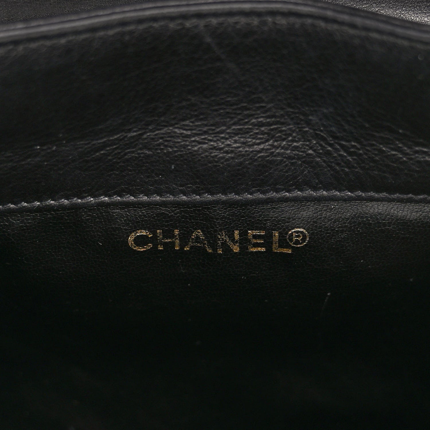 Chanel Lambskin Wool Quilted Drawstring Sling Backpack Black Grey 7 of 10