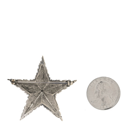 Saint Laurent Brass Star Brooch Silver 2 of 3