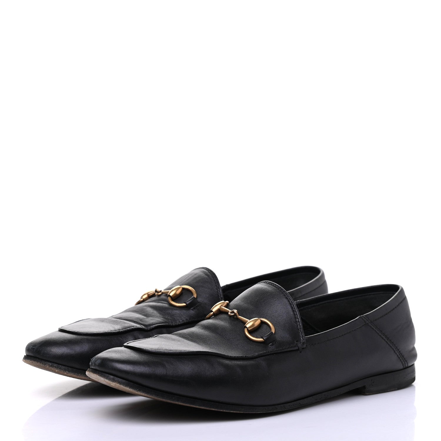 Gucci Lambskin Womens Brixton Horsebit Loafers 36 Black 3 of 19