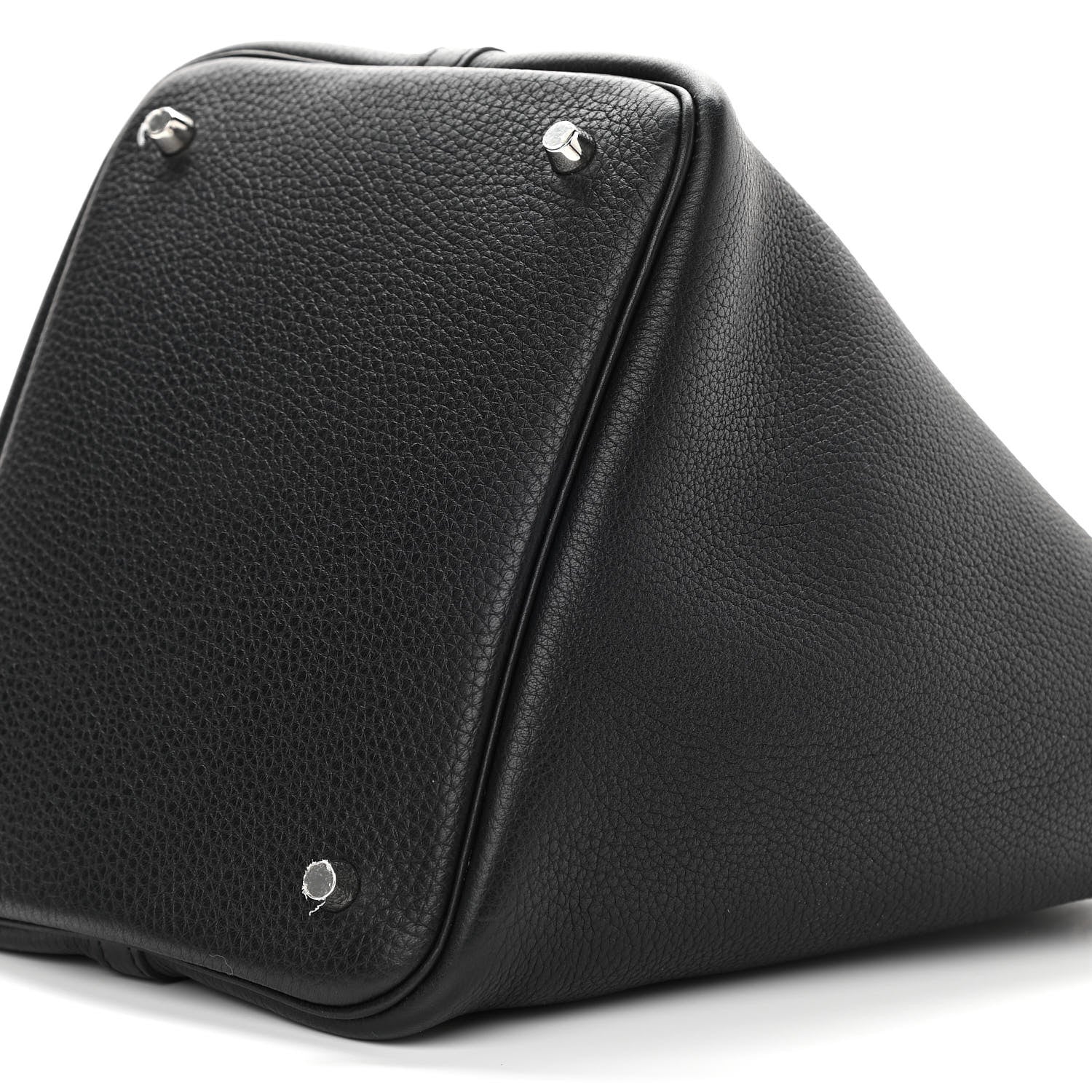 Hermes Taurillon Clemence Picotin Lock 22 MM Black Gold 10 of 10
