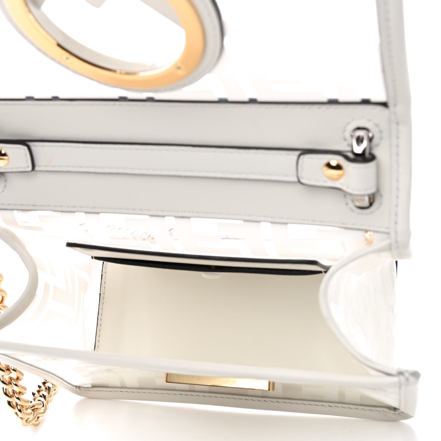 Fendi TPU FF Vitello Century F is Fendi Small Kan I Shoulder Bag White 5 of 11