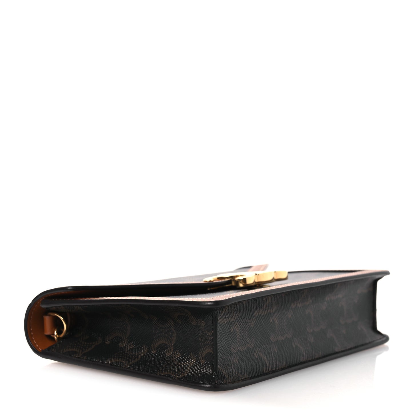 Triomphe Canvas Calfskin Margo Wallet on Chain Tan