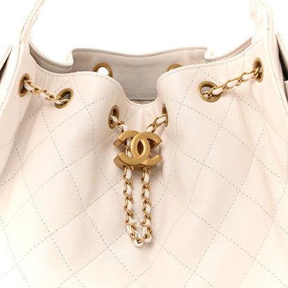 Chanel Caviar Quilted Small Chanel 25 Handbag White 8 of 14
