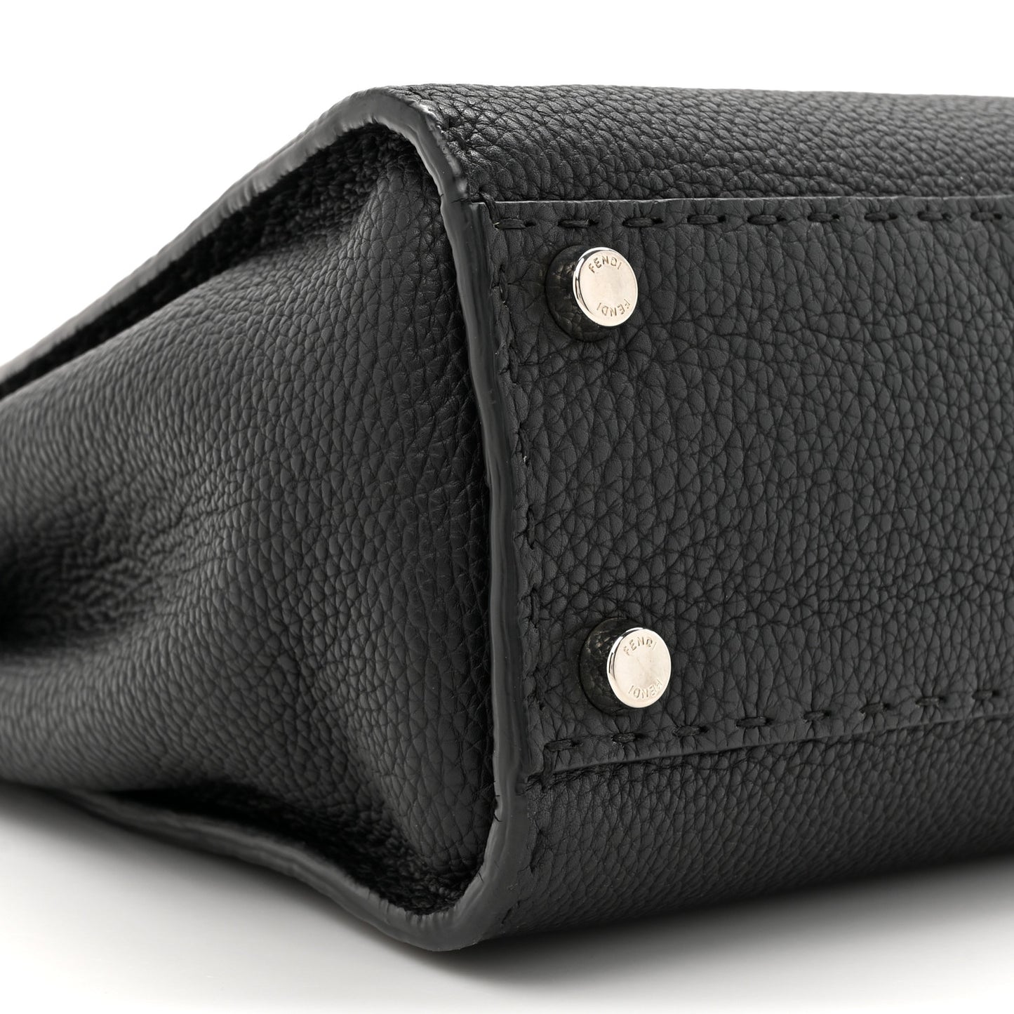 Cuoio Romano Selleria Bi-Color Medium Peekaboo Iconic Satchel Black Mou