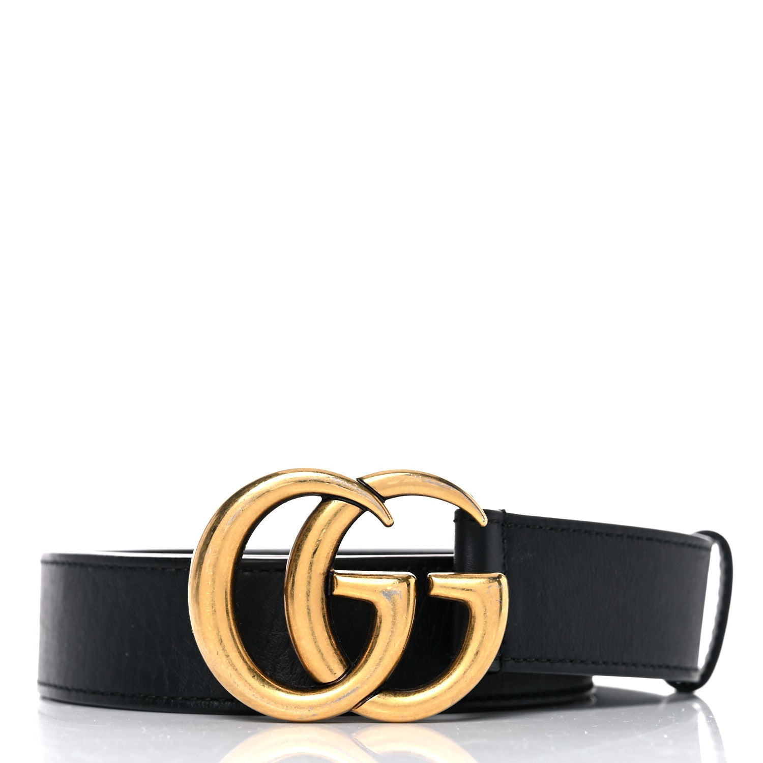 Gucci Calfskin Double G 30mm Belt 85 34 Black 1 of 6