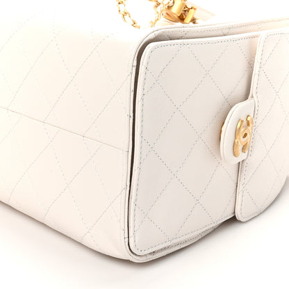 Chanel Caviar Quilted Small Chanel 25 Handbag White 10 of 10
