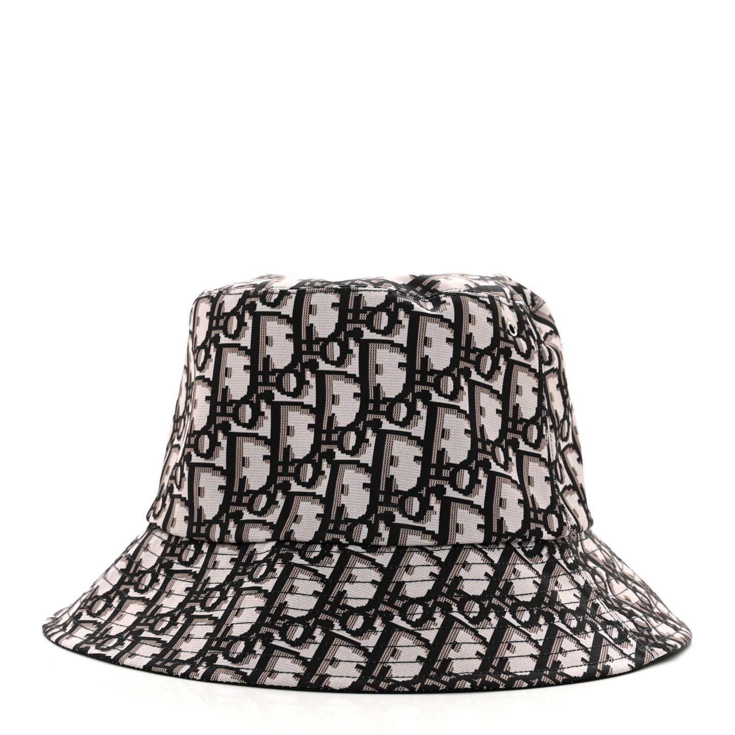 Polyester Cotton Oblique Reversible Teddy-D Brim Bucket Hat 56 Black