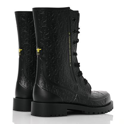 Christian Dior Oblique Rubber Diorcamp Boots 37 Black 4 of 9
